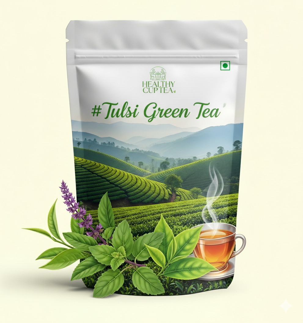 Tulsi Green Tea for Stress Relief & Immunity | HealthyCupTea
