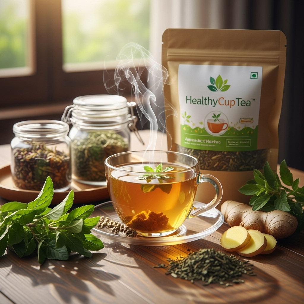 Tulsi Green Tea for Stress Relief & Immunity | HealthyCupTea